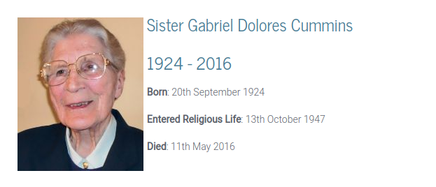 Sister Gabriel Dolores Funeral 1924 - 2016